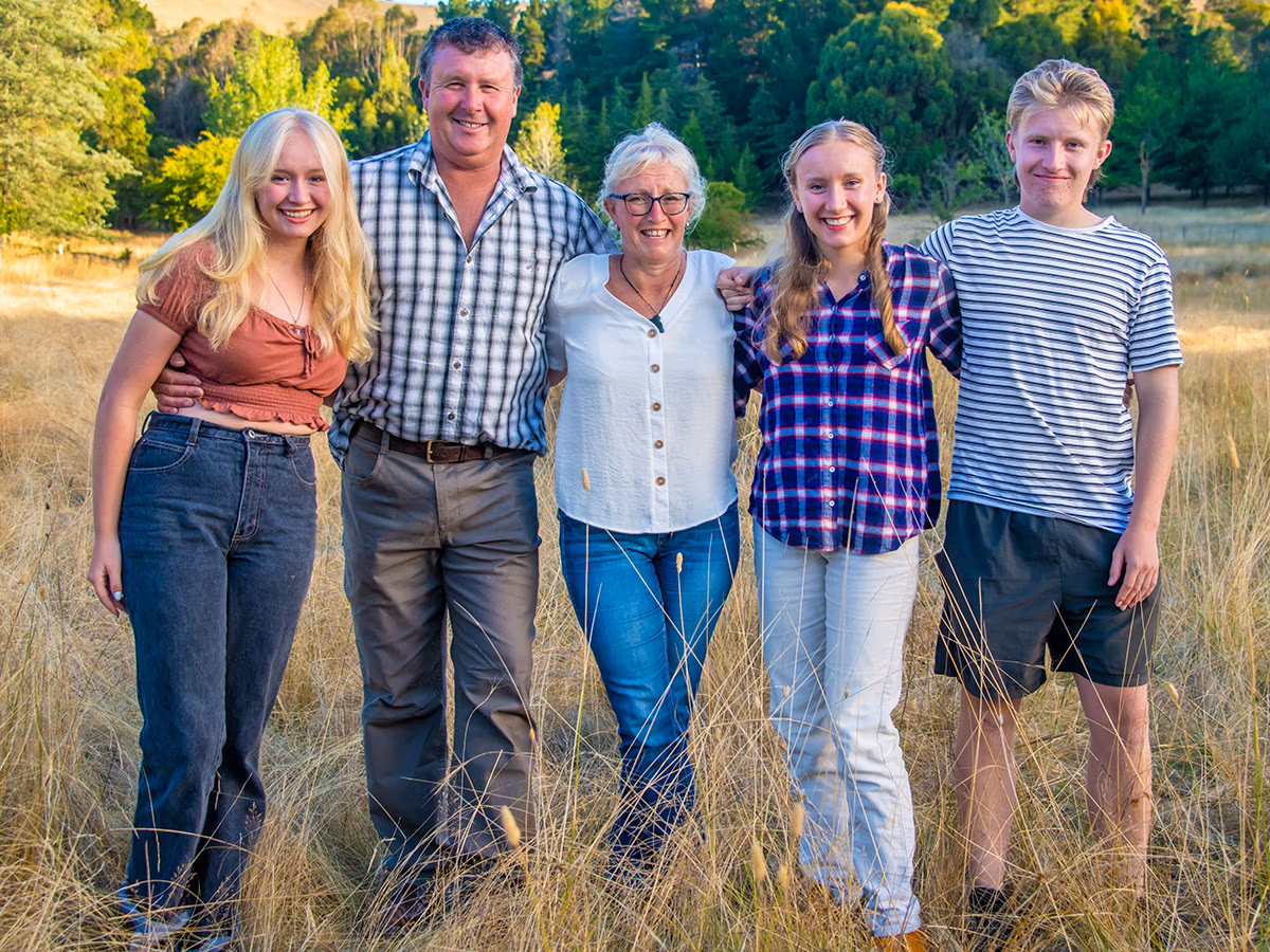 Kate (16), Gregory, Adele, Mackenzie (19) and Bryn (19) Woolley