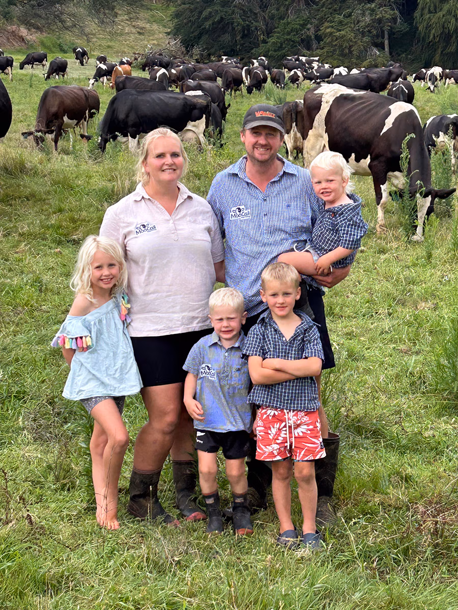 Ayesha and Jason McCall with their children, Thea (7), Mario (3), Hugo (5) and Finn (2)