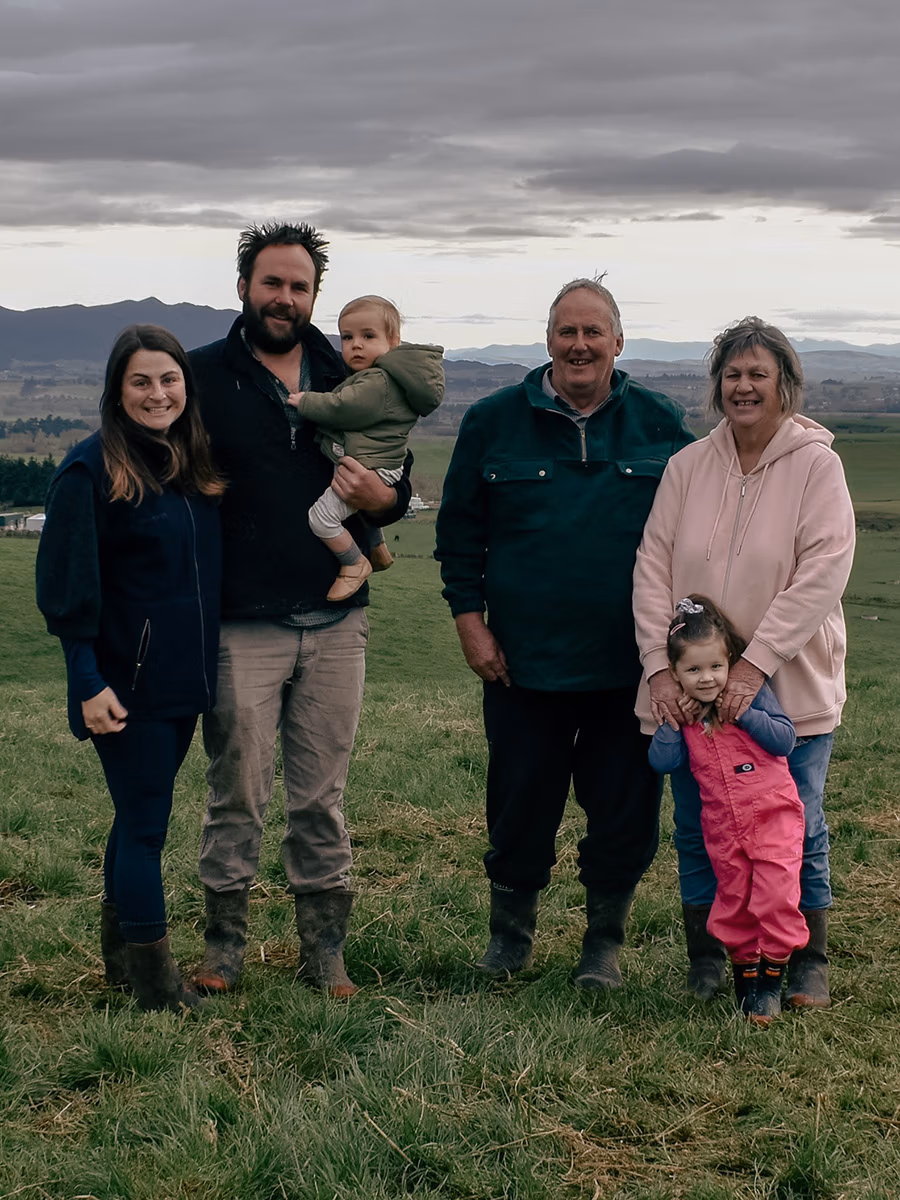 Brianne, Rob, Augie (1), Ray, Margaret and Cassie (3)