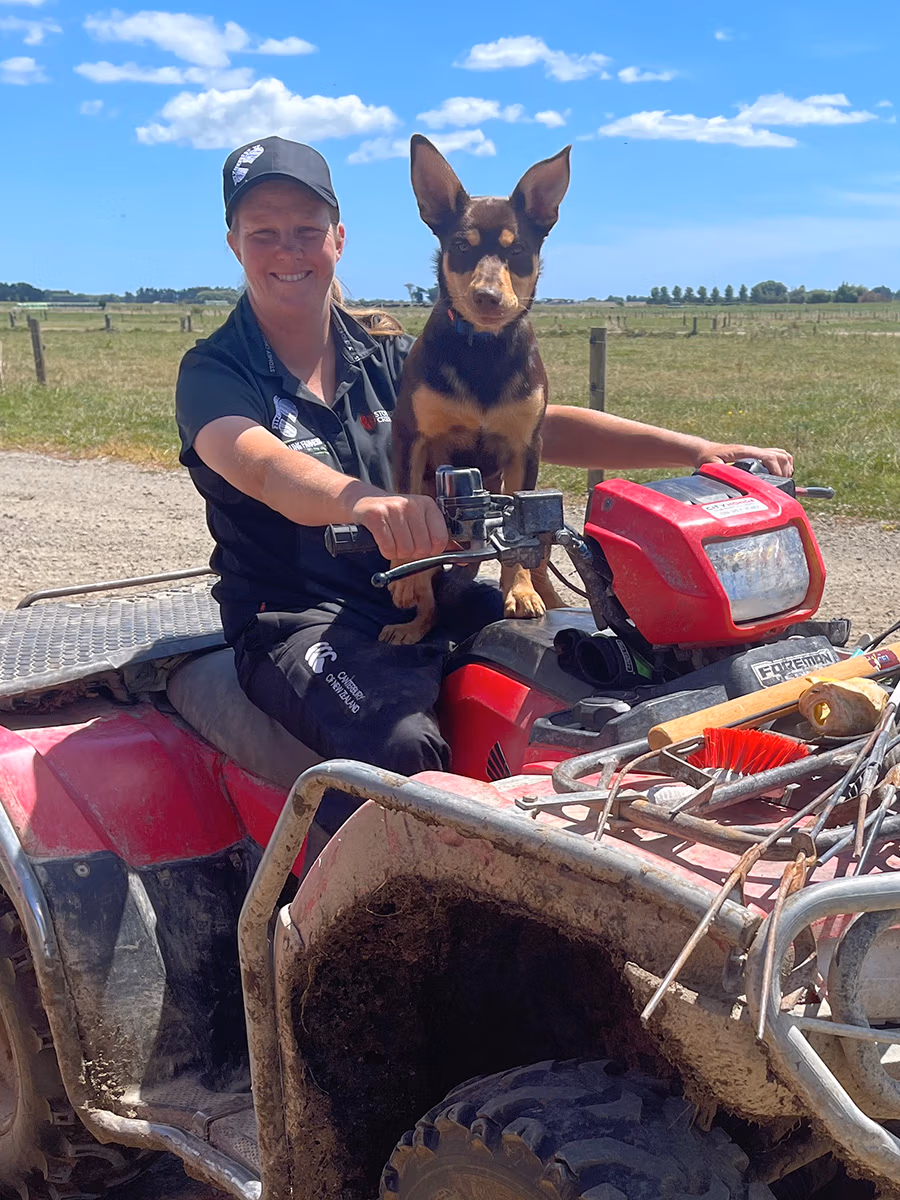 Hayley and her Kelpie pup Duke