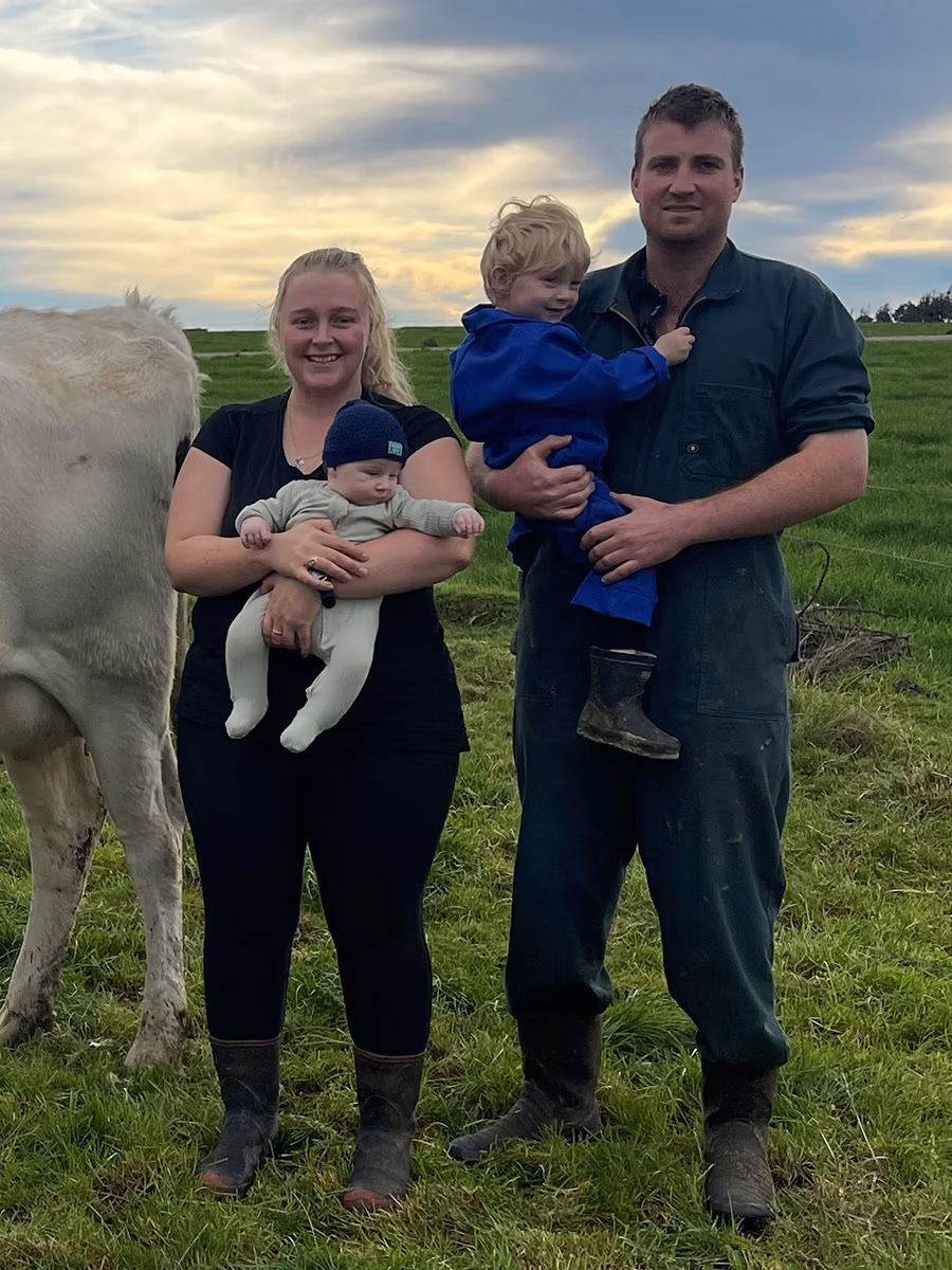 Natasha Maybee, Jackson (3 months), Dylan Lynch and Reuben (2)