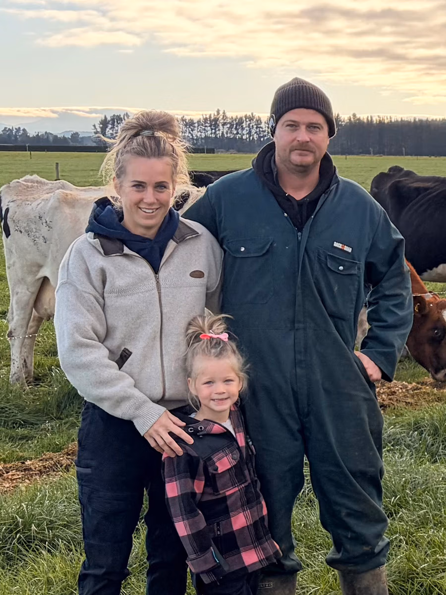 Sian Meijer, Fleur (5) and Rick Wobben