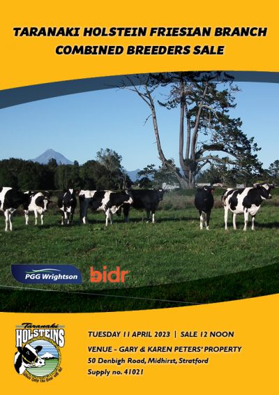 2023 Taranaki Holstein Friesian Branch Combined Breeders Sale COVER