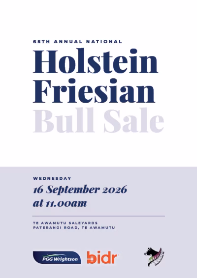 65th Annual National Holstein Friesian Bull Sale COVER