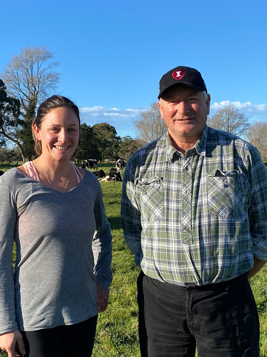 Olivia Cahill and Peter Sherriff